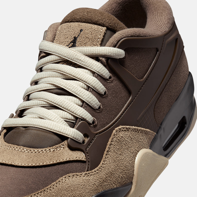 Up close, front view of the Air Jordan 4 RM.