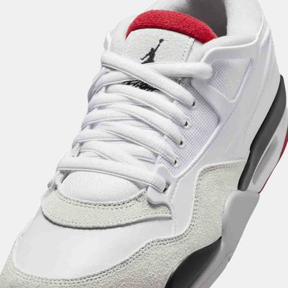 Up close, front view of the Air Jordan 4 RM.