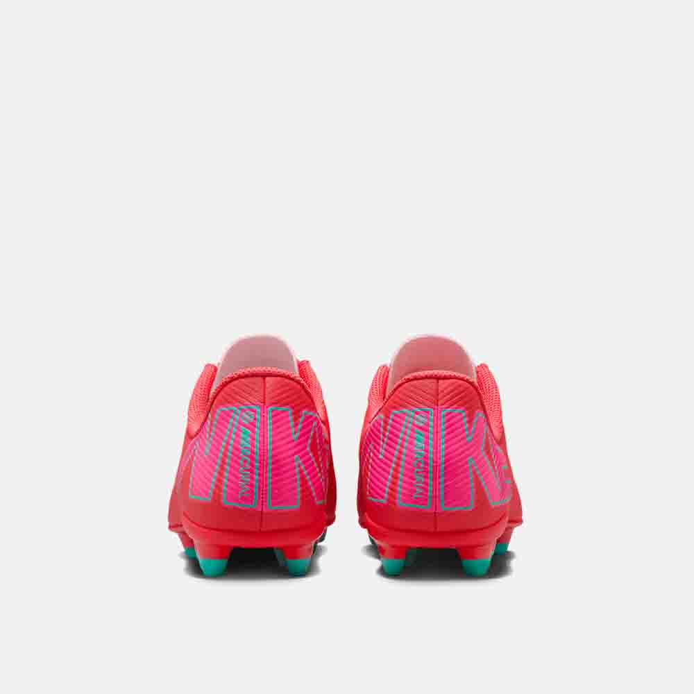 Rear view of the Nike Kids' Mercurial Vapor 16 Club Soccer Cleats.