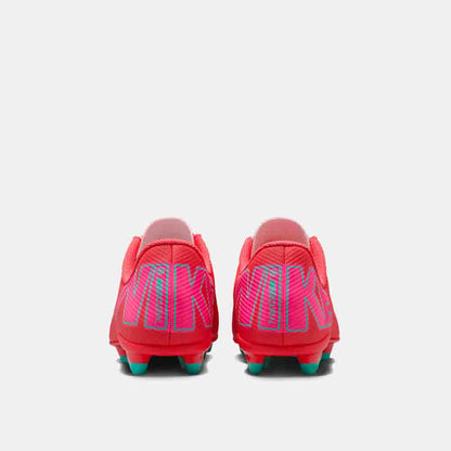 Rear view of the Nike Kids' Mercurial Vapor 16 Club Soccer Cleats.