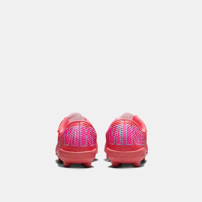 Rear view of the Nike Kids' Mercurial Vapor 16 Club Soccer Cleats.