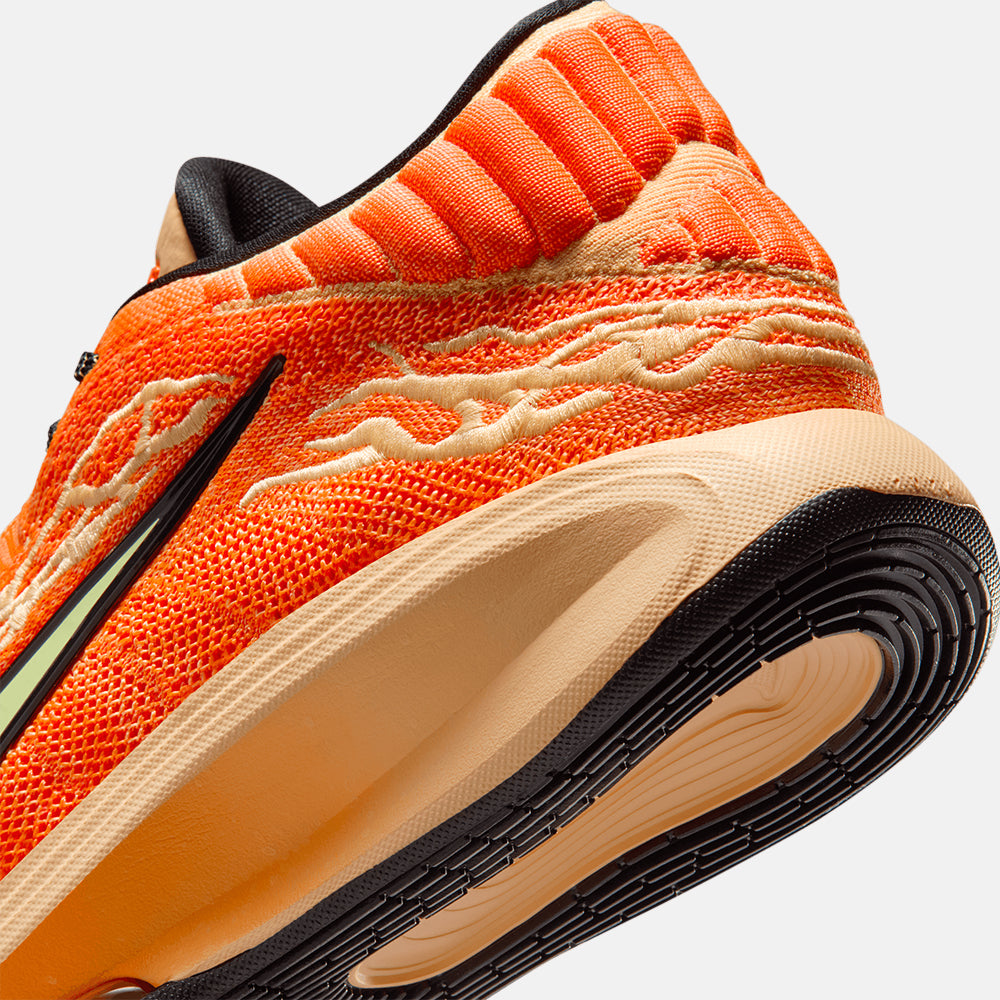 Up close, rear view of the Nike G.T. Hustle 3.