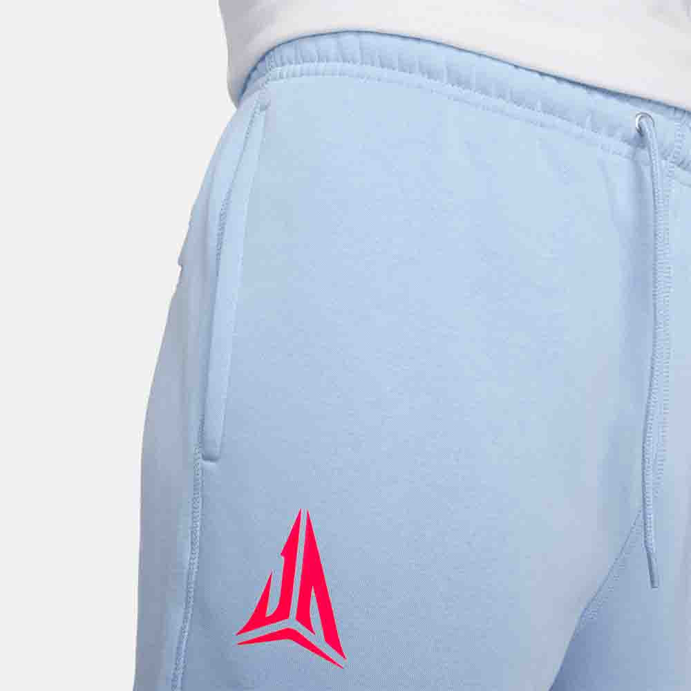 Up close, front view of the Nike Men's "JA" Fleece Basketball Jogger Pants.