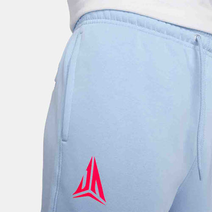 Up close, front view of the Nike Men's "JA" Fleece Basketball Jogger Pants.