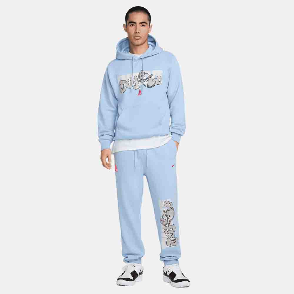 Full body, front view of the Nike Men's "JA" Fleece Basketball Jogger Pants.