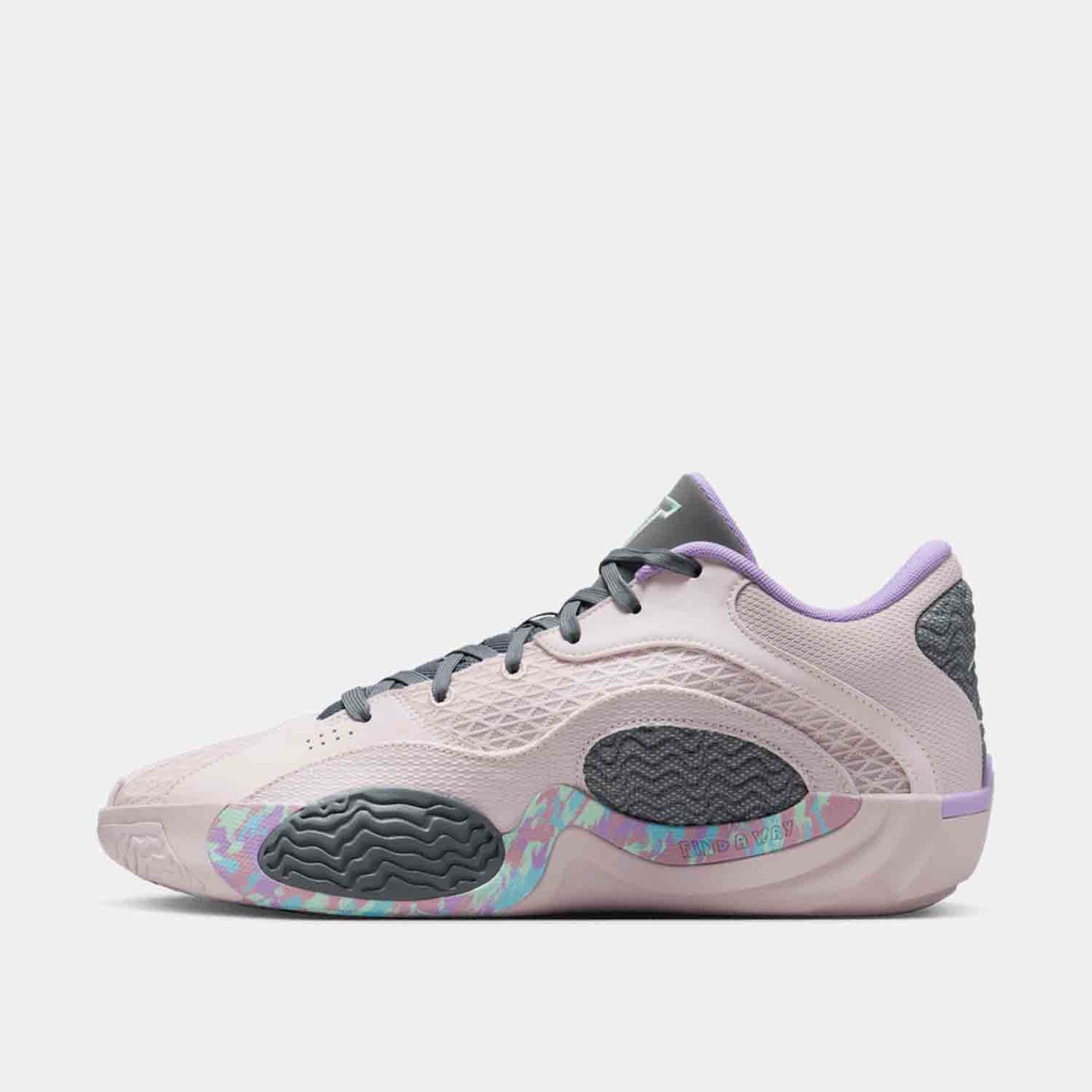 Side medial view of the Jordan Tatum 2 'Sidewalk Chalk'.