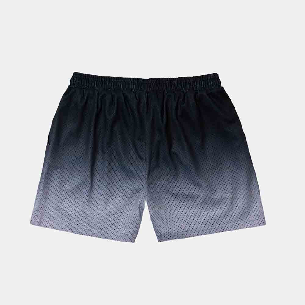 Rear view of the Overtime Classic Gradient Mesh Shorts.