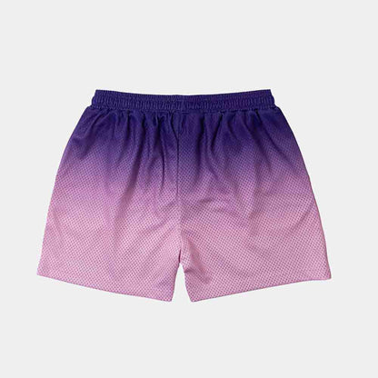 Rear view of the Overtime Classic Gradient Mesh Shorts.