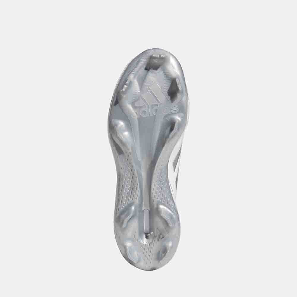 Bottom view of the Adidas Women's Purehustle 2 TPU Softball Cleats.