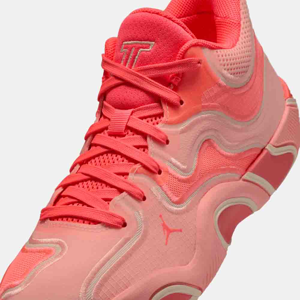 Up close, front view of the Kids' Tatum 3 "Pink".