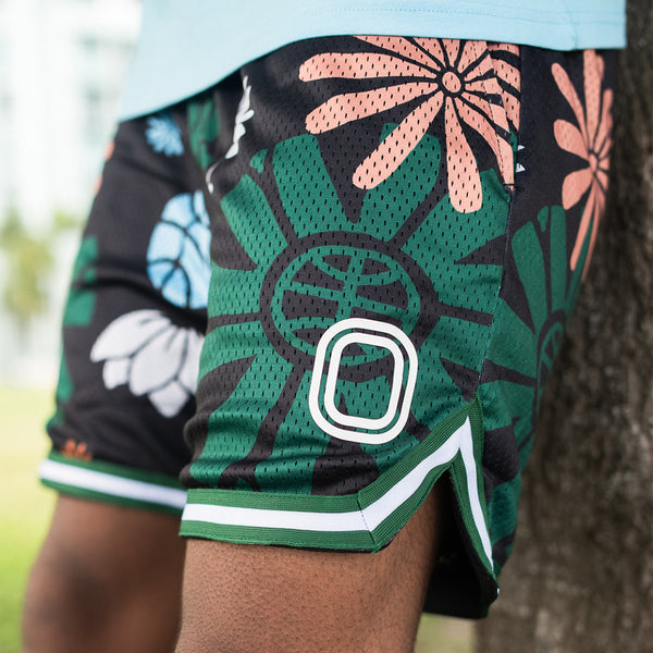 Hip Floral Mesh Shorts