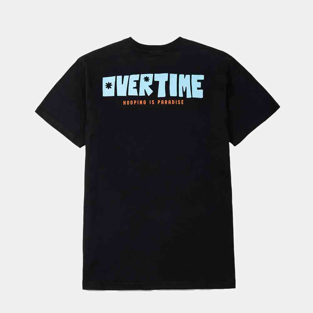 Rear view of the Overtime Hip Bloom Tee.