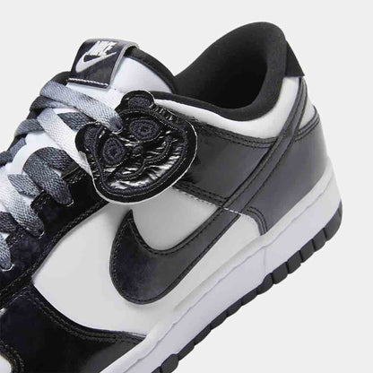 Up close, side view of the Nike Dunk Low Retro SE.
