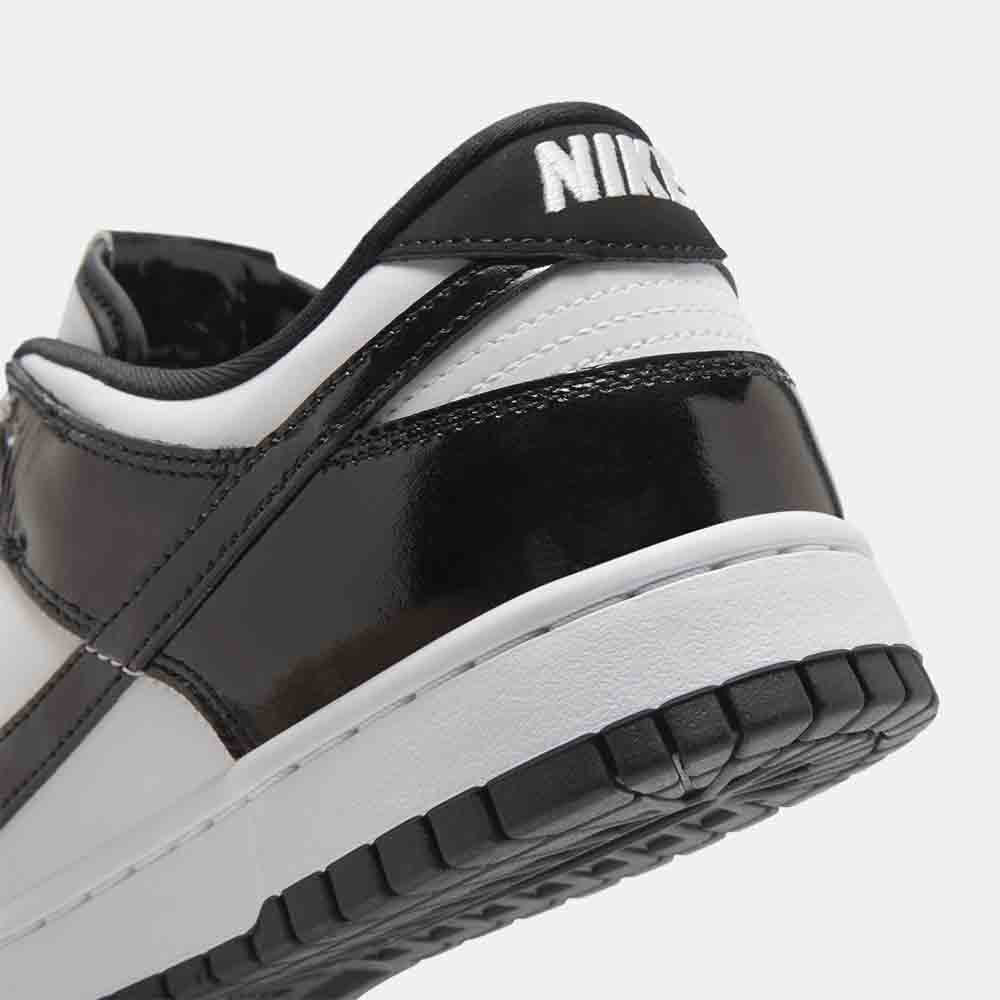 Up close, rear view of the Nike Dunk Low Retro SE.