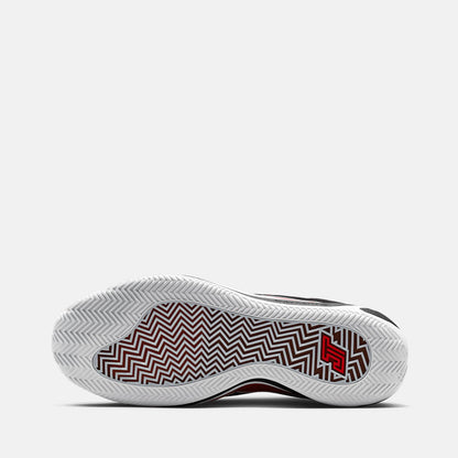 Bottom view of the Jordan Tatum 4 'Bloodline'.