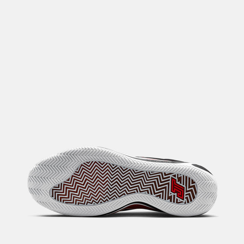 Bottom view of the Jordan Tatum 4 'Bloodline'.