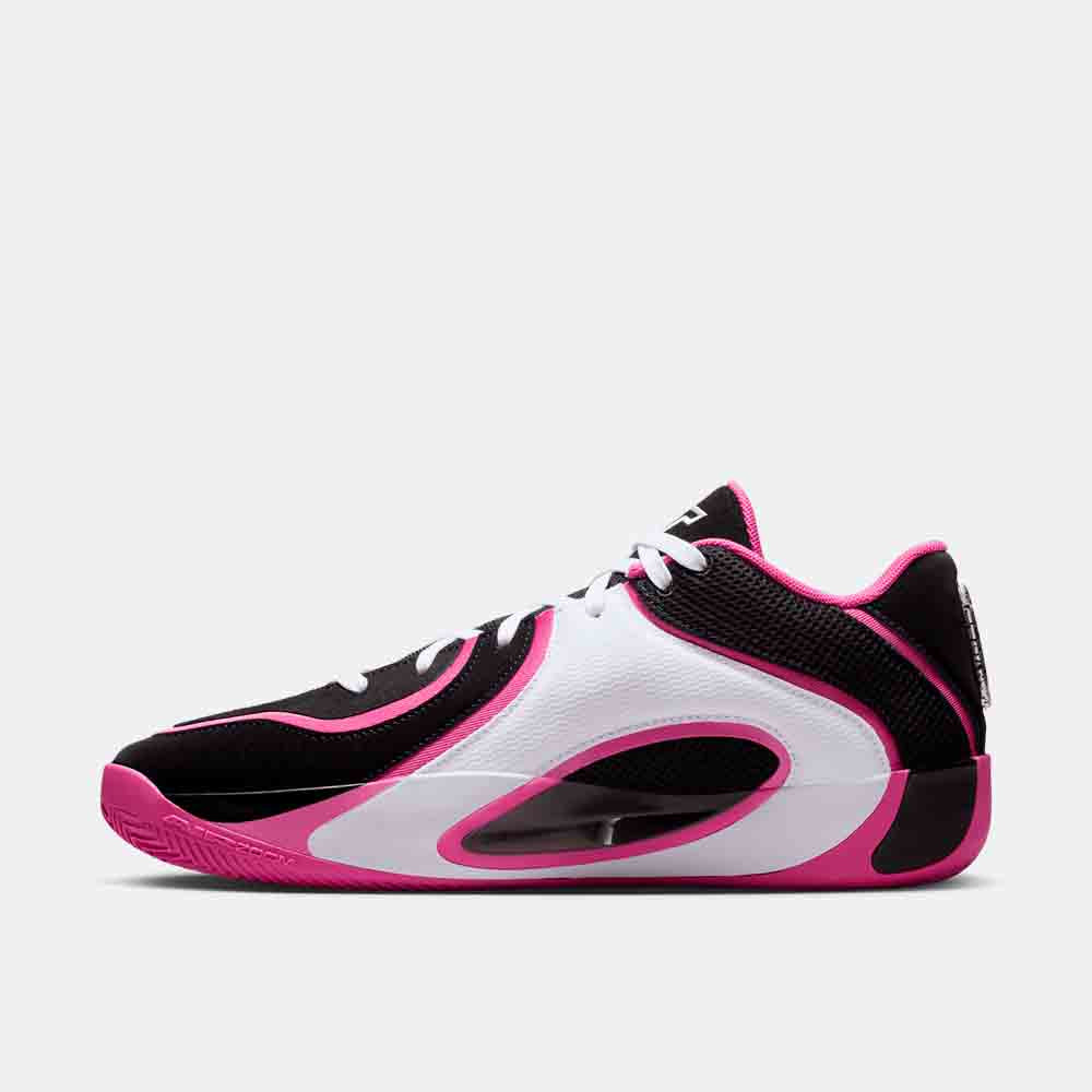 Side medial view of the Jordan Tatum 4 "Black Pinksicle".