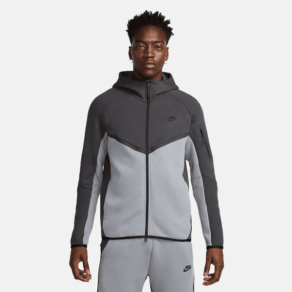 Front view of the Men's Nike Tech Fleece Windrunner Full-Zip Jacket.