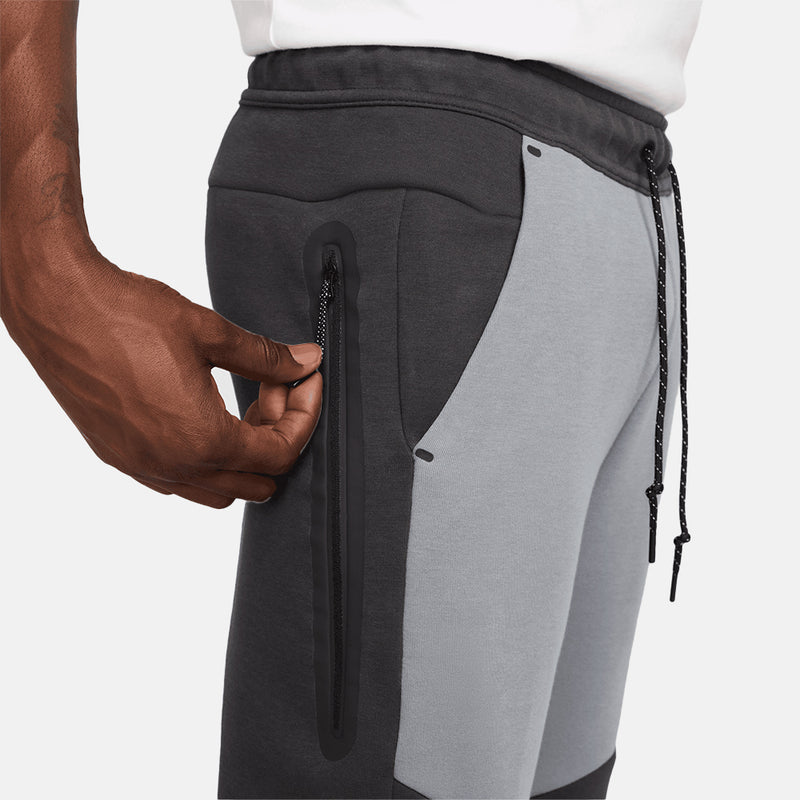 Up close, side view of the Men's Nike Tech Fleece Joggers.