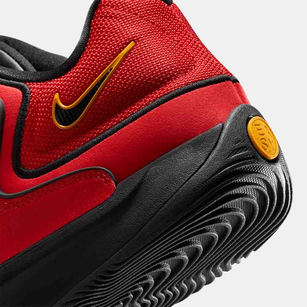 Up close, rear view of the Nike KD18 "DMV Drive".