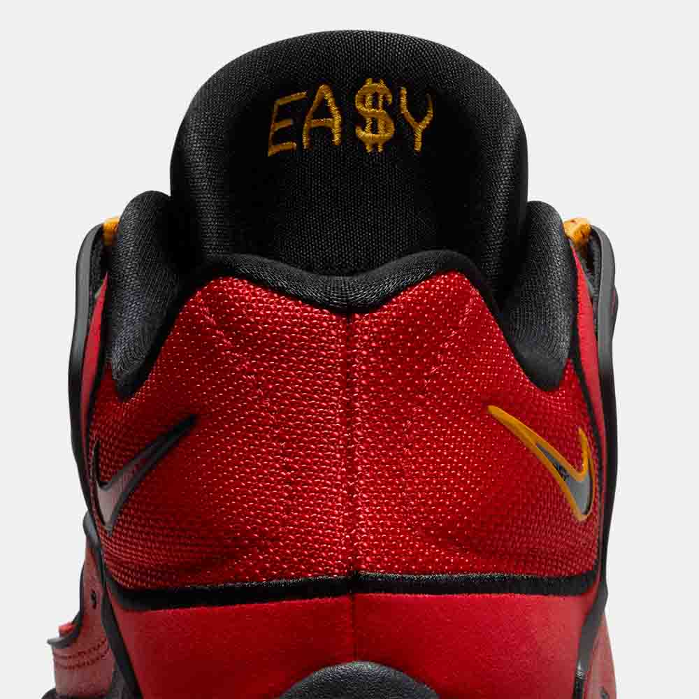 Up close, rear view of the Nike KD18 "DMV Drive".