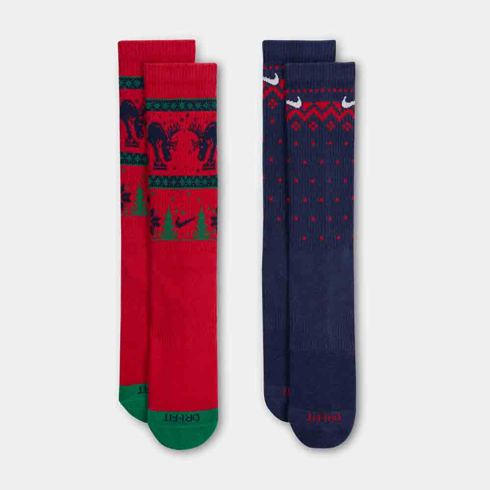 Front view of the Nike Winter Wonderland Crew Socks.
