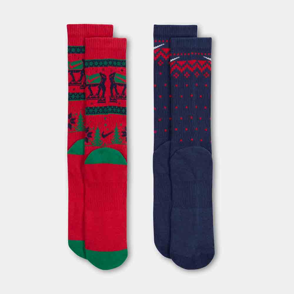 Rear view of the Nike Winter Wonderland Crew Socks.