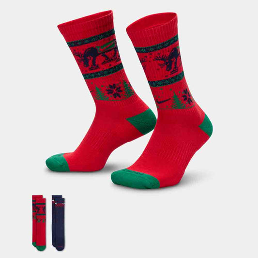 Side view of the Nike Winter Wonderland Crew Socks.