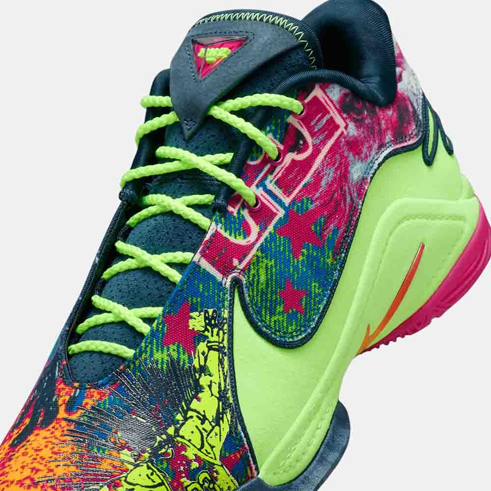 Up close, front view of the Nike LeBron XXII "Bryce's World".