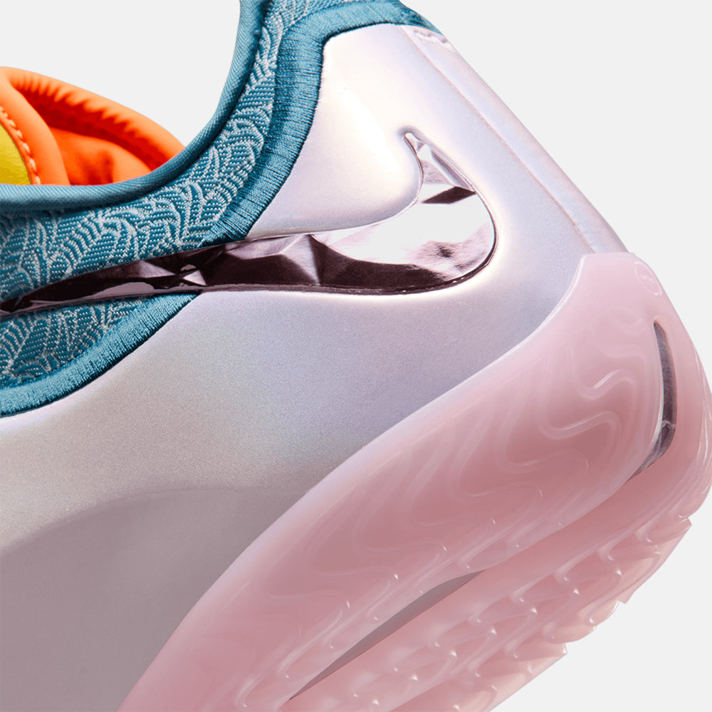 Up close, rear view of the LeBron XXIII "Miami Twice".