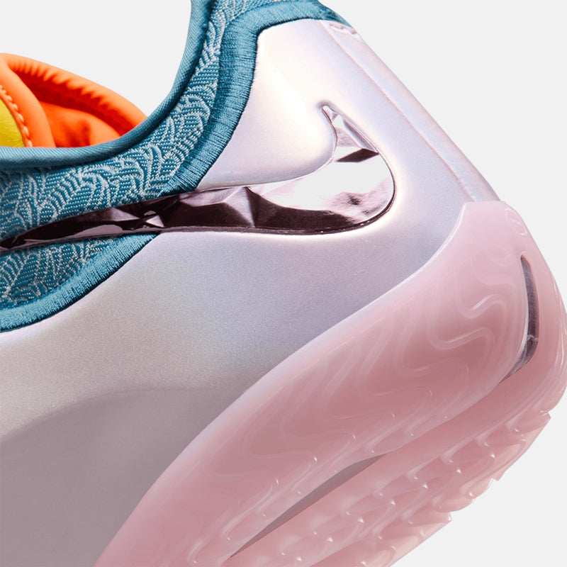 Up close, rear view of the LeBron XXIII "Miami Twice".