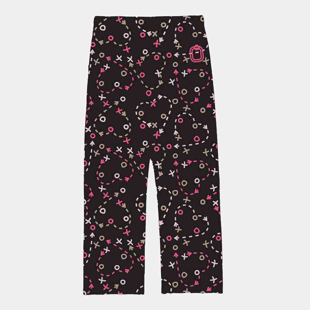 Front view of the Youth Overtime Heart Play Pajama Pants.