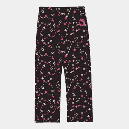 Front view of the Youth Overtime Heart Play Pajama Pants.