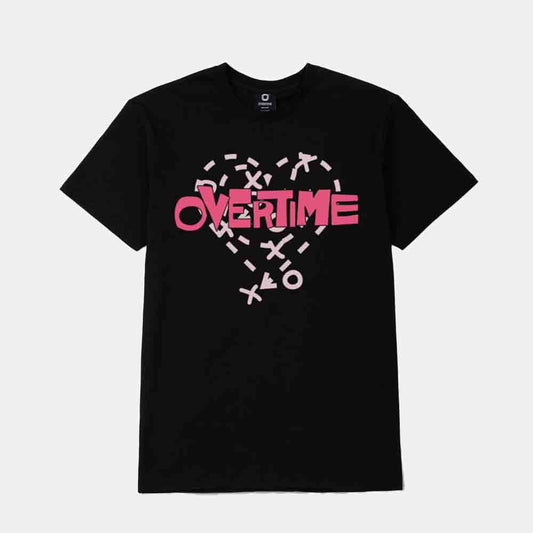 Front view of the Youth Overtime Heart Play Tee.