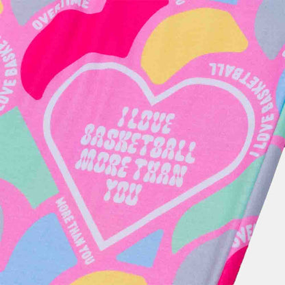 Up close view of Overtime I Love Basketball Pajama Pant.