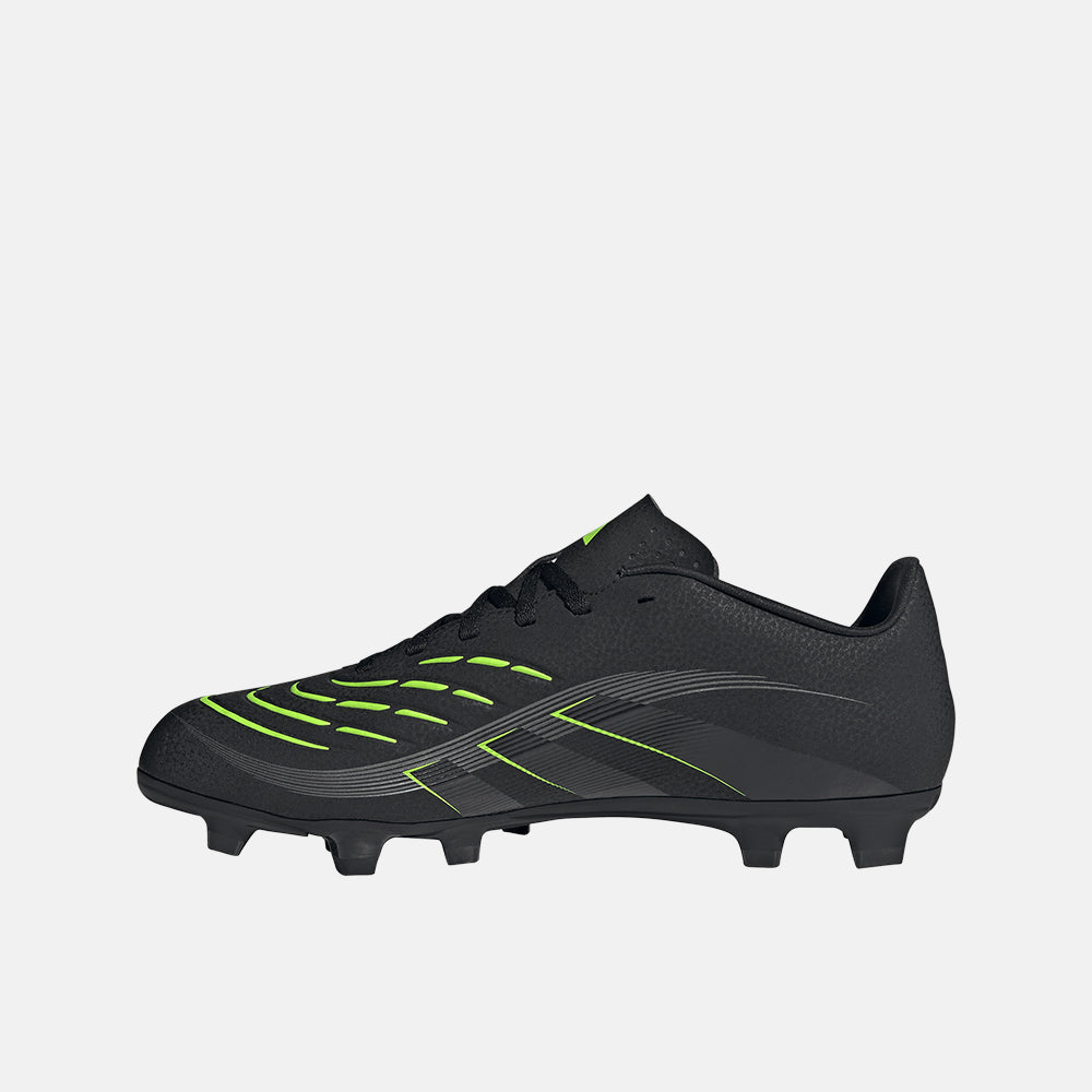 Side medial view of the Adidas Predator Club FG/MG Soccer Cleats.