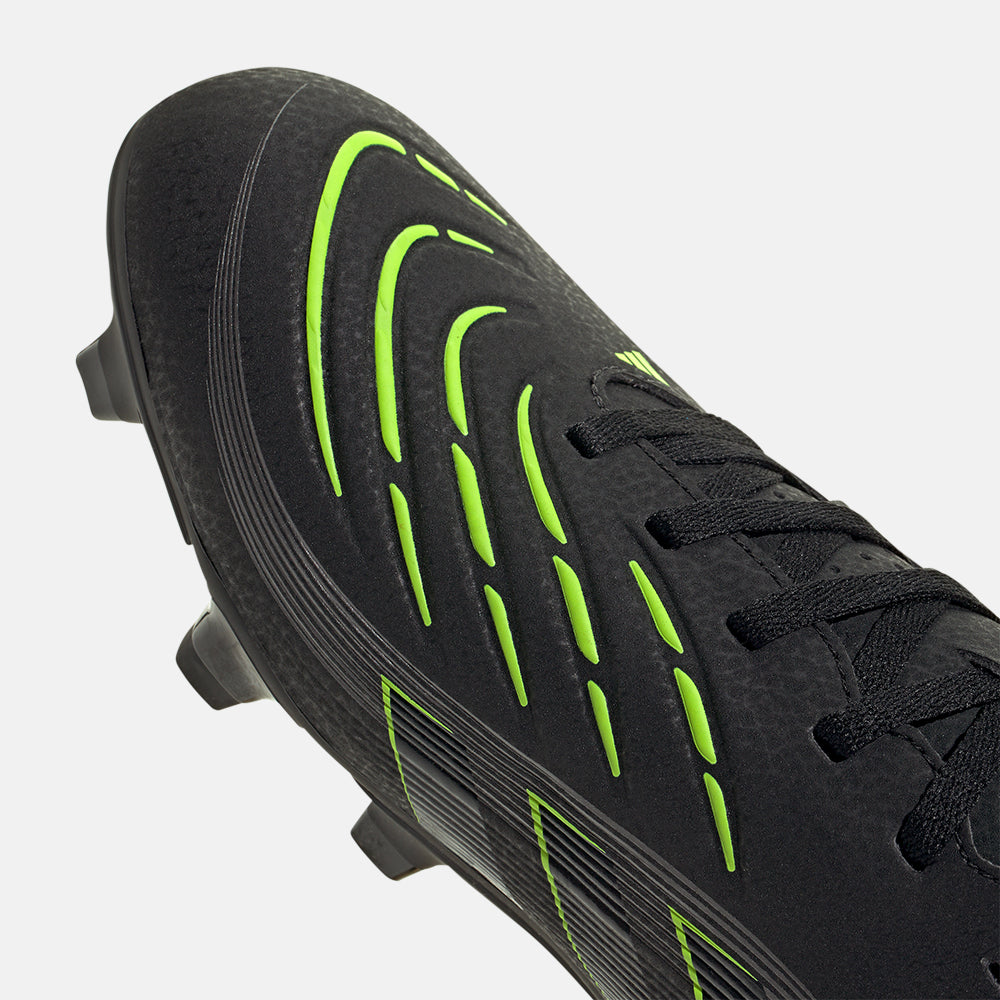 adidas Predator Club FG/MG Soccer Cleats Black/Carbon/Lemon / 10.5