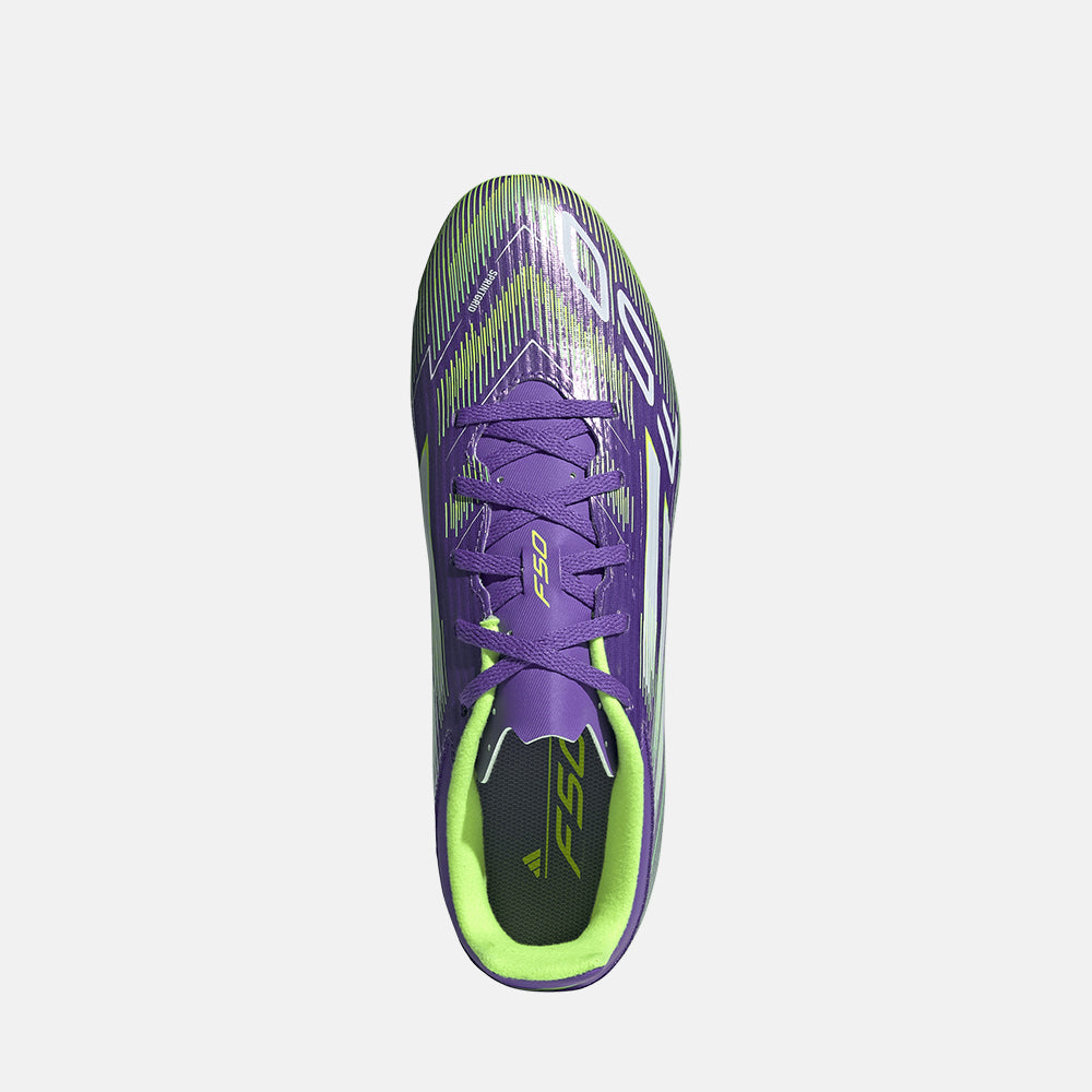 Top view of the Adidas F50 Club FG/MG Soccer Cleats.