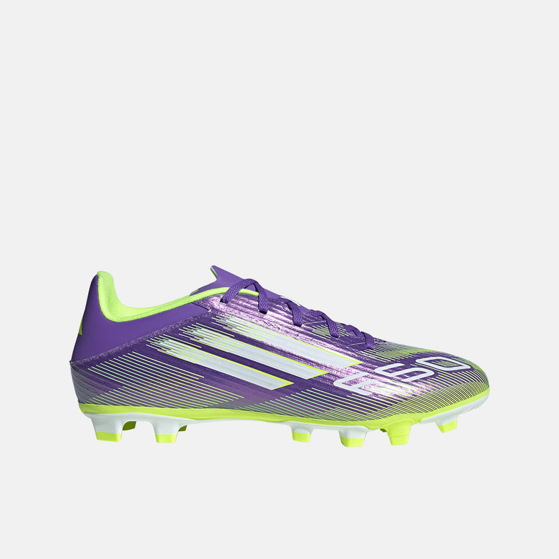 Side view of the Adidas F50 Club FG/MG Soccer Cleats.