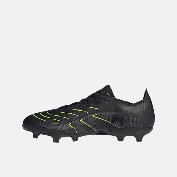 Side medial view of the Adidas Predator League FG/M Soccer Cleats.