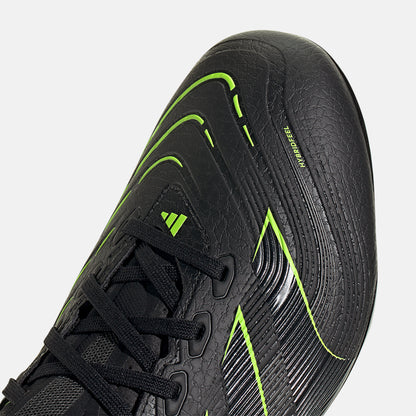 Up close, front view of the Adidas Predator League FG/M Soccer Cleats.