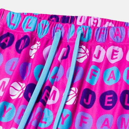 Up close view of the Overtime Kids' Jelly Fam Pajama Pants.