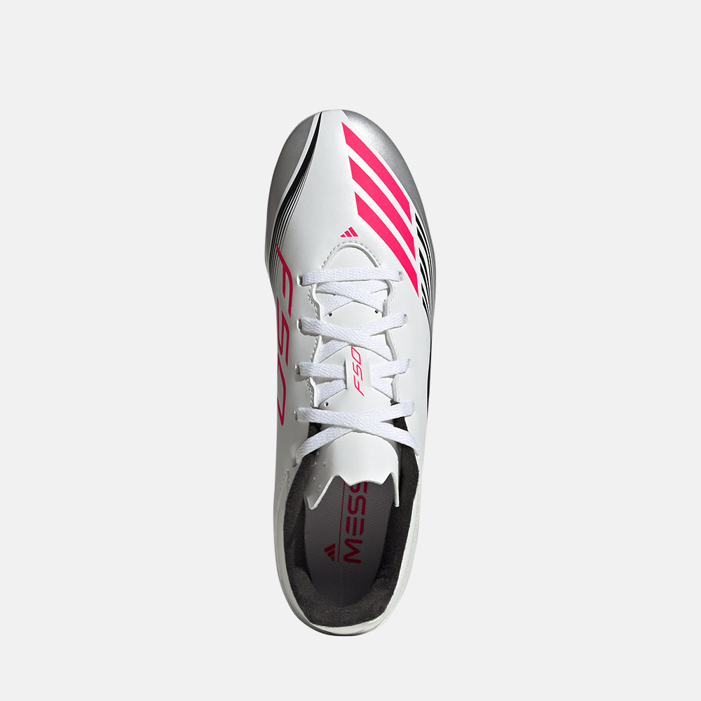 Top view of the Adidas F50 Messi Club FG/M Soccer Cleats.