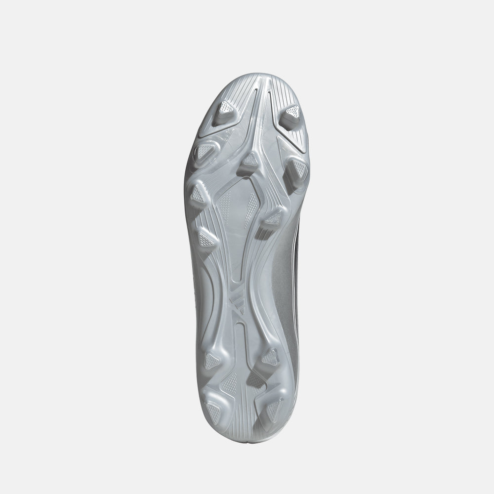 Bottom view of the Adidas F50 Messi Club FG/M Soccer Cleats.