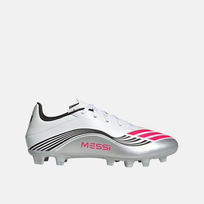 Side view of the Adidas F50 Messi Club FG/M Soccer Cleats.