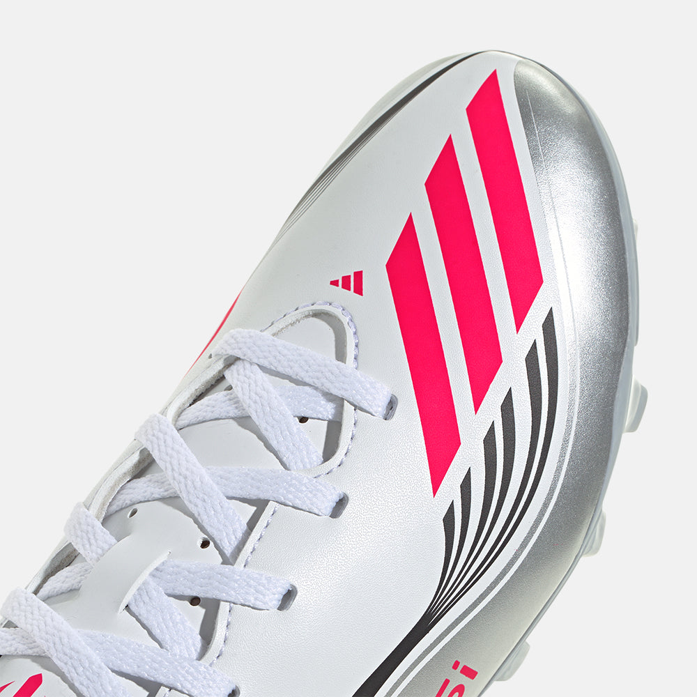 adidas F50 Messi Club FG Youth Soccer Cleats - White/Lucid Red/Silver - Size 3 adidas F50 Messi Club FG Youth Soccer Cleats - White/Lucid Red/Silver - Size 3