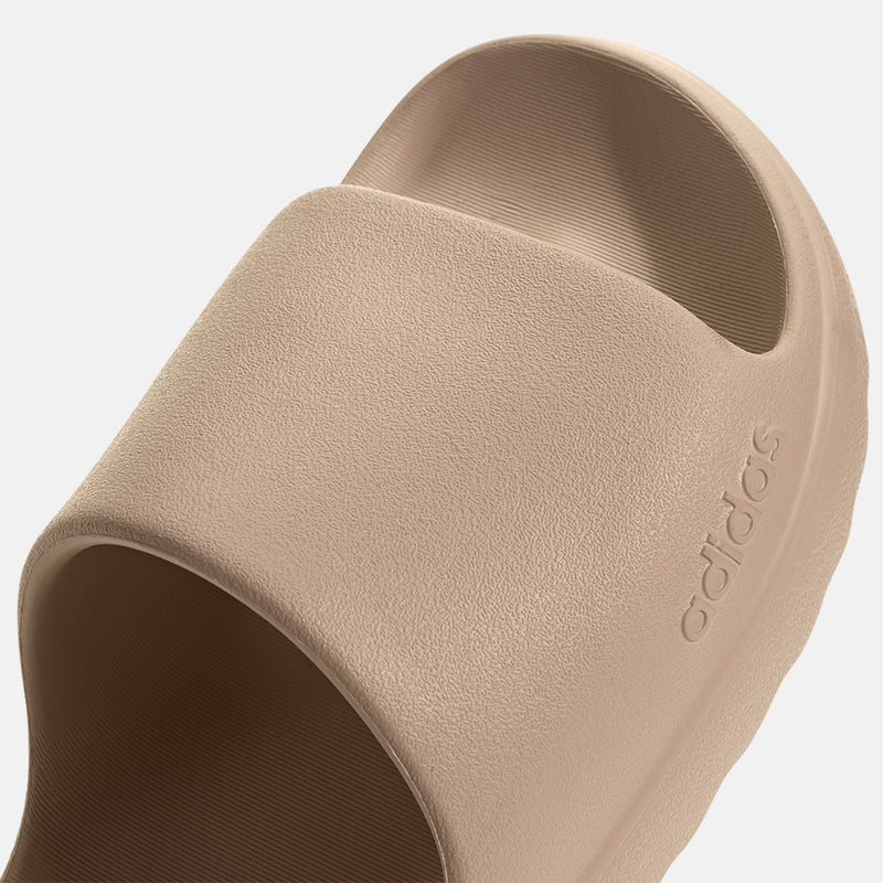Up close, front view of the Adidas Adilette Lumia Slides.