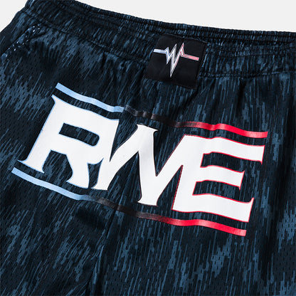 Up close, front view of the Overtime Kids' RWE On Top Shorts.