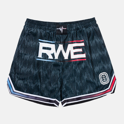 Front view of the Overtime Kids' RWE On Top Shorts.