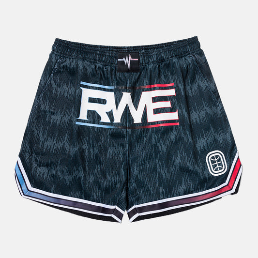 Front view of the Overtime Kids' RWE On Top Shorts.